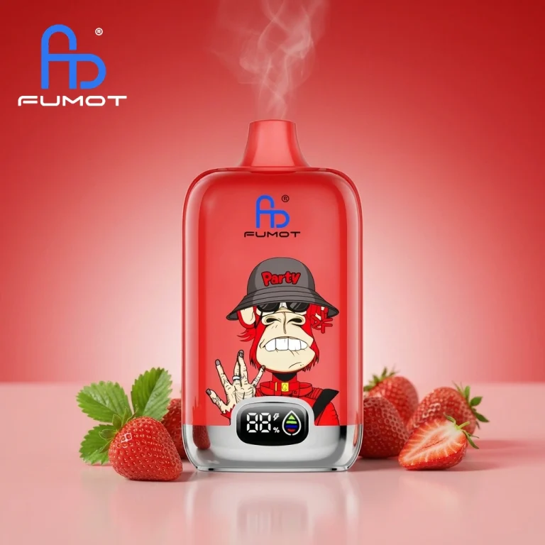 Fumot Digital Box 12000 - Strawberry Red Bull