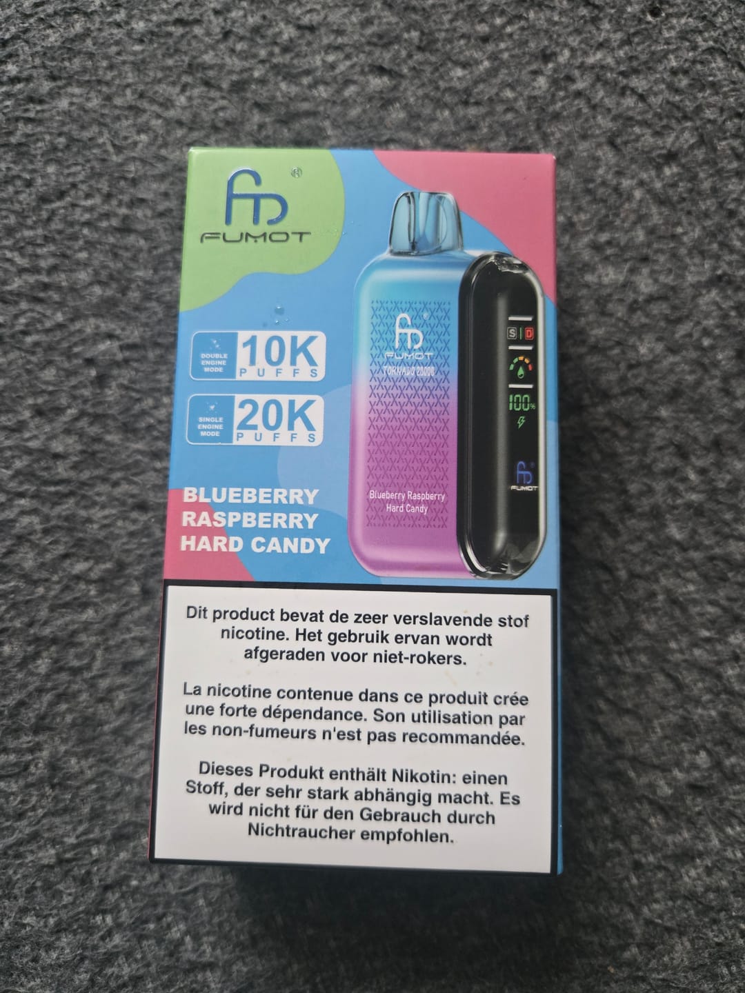 Fumot Tornado 20000 - Blueberry Raspberry Hard Candy photo review