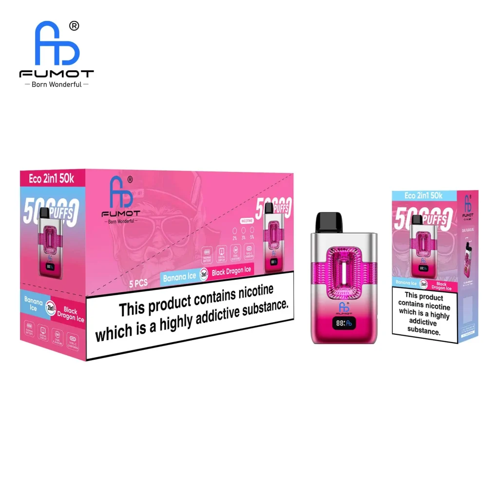 Fumot ECO 2in1 50K - Banana Ice & Black Dragon Ice packaging Fumot ECO 2in1 50K - Banana Ice & Black Dragon Ice packaging