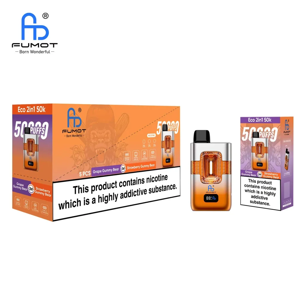 Fumot ECO 2in1 50K - Grape Gummy Bear & Strawberry Gummy Bear packaging Fumot ECO 2in1 50K - Grape Gummy Bear & Strawberry Gummy Bear packaging