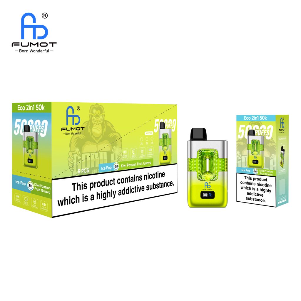 Fumot ECO 2in1 50K - Ice Pop & Kiwi Passion Fruit Guava packaging Fumot ECO 2in1 50K - Ice Pop & Kiwi Passion Fruit Guava packaging
