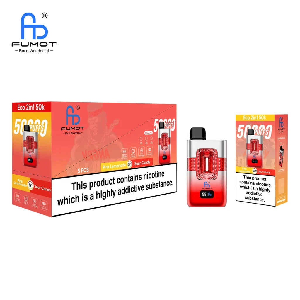 Fumot ECO 2in1 50K - Pink Lemonade & Sour Candy packaging Fumot ECO 2in1 50K - Pink Lemonade & Sour Candy packaging
