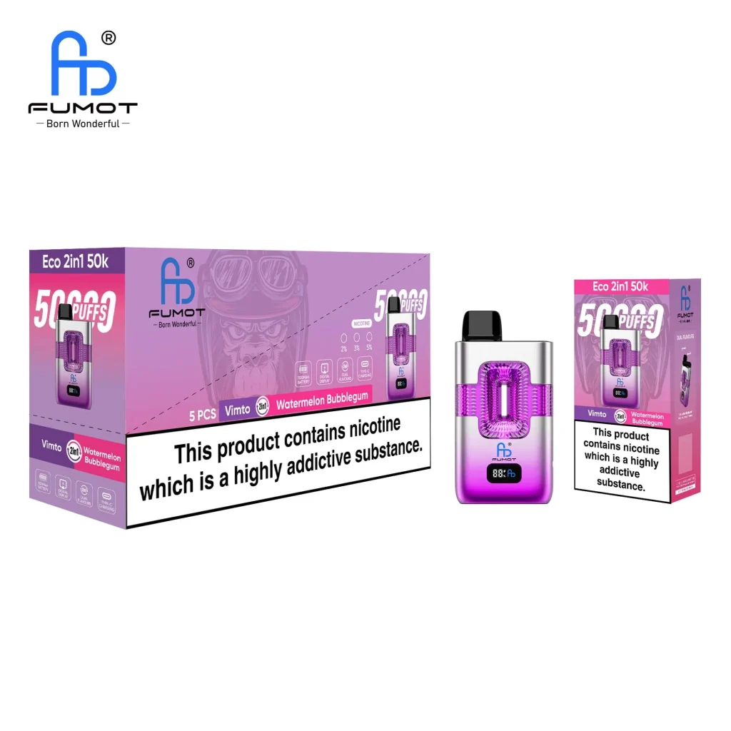 Fumot ECO 2in1 50K - Vimto & Watermelon Bubblegum packaging Fumot ECO 2in1 50K - Vimto & Watermelon Bubblegum packaging