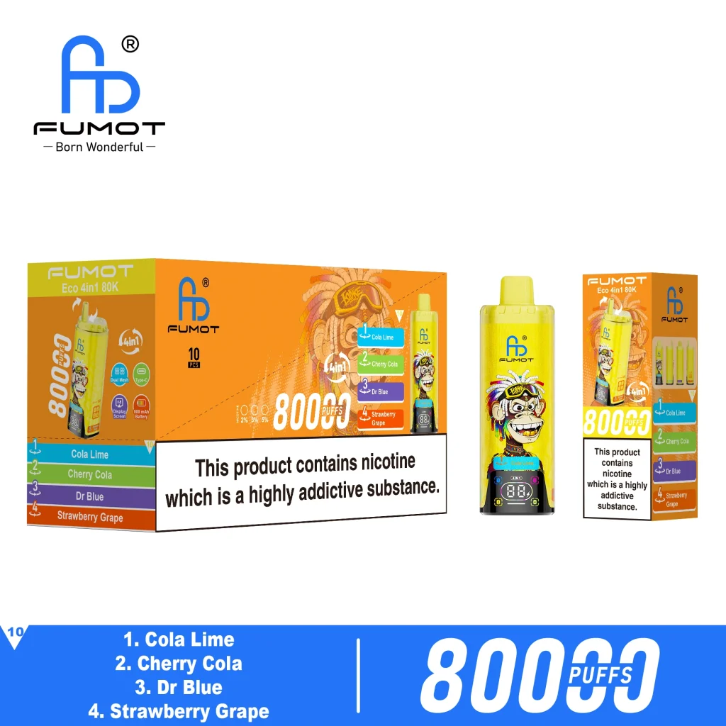 Fumot Eco 4in1 80K - Cola Lime & Cherry Cola & Dr Blue & Strawberry Grape 04 Fumot Eco 4in1 80K - Cola Lime & Cherry Cola & Dr Blue & Strawberry Grape 04