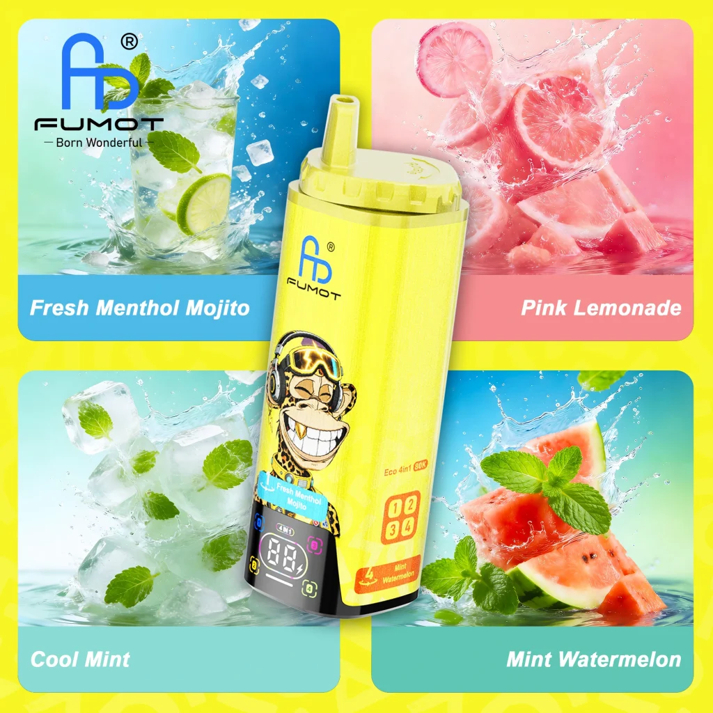 Fumot Eco 4in1 80K - Fresh Menthol Mojito & Pink Lemonade & Cool Mint & Mint Watermelon 01