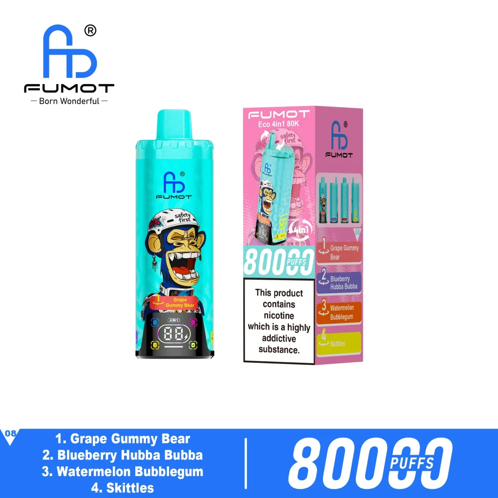 Fumot Eco 4in1 80K - Grape Gummy Bear & Blueberry Hubba Bubba & Watermelon Bubblegum 03 Fumot Eco 4in1 80K - Grape Gummy Bear & Blueberry Hubba Bubba & Watermelon Bubblegum 03