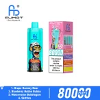 Fumot Eco 4in1 80K - Grape Gummy Bear & Blueberry Hubba Bubba & Watermelon Bubblegum 03