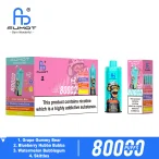 Fumot Eco 4in1 80K - Grape Gummy Bear & Blueberry Hubba Bubba & Watermelon Bubblegum 04