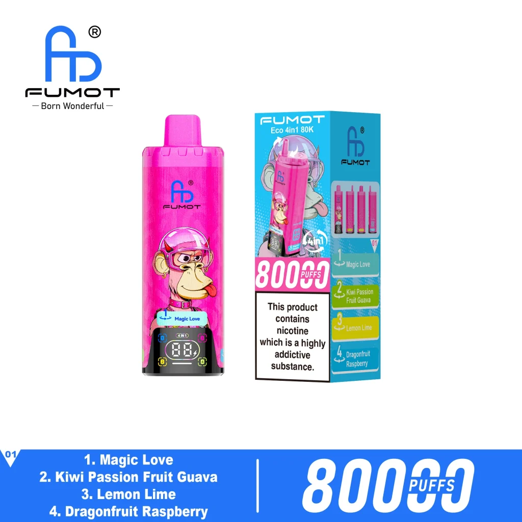Fumot Eco 4in1 80K - Magic Love & Kiwi Passion Fruit Guava & Lemon Lime & Dragonfruit Raspberry 03 Fumot Eco 4in1 80K - Magic Love & Kiwi Passion Fruit Guava & Lemon Lime & Dragonfruit Raspberry 03