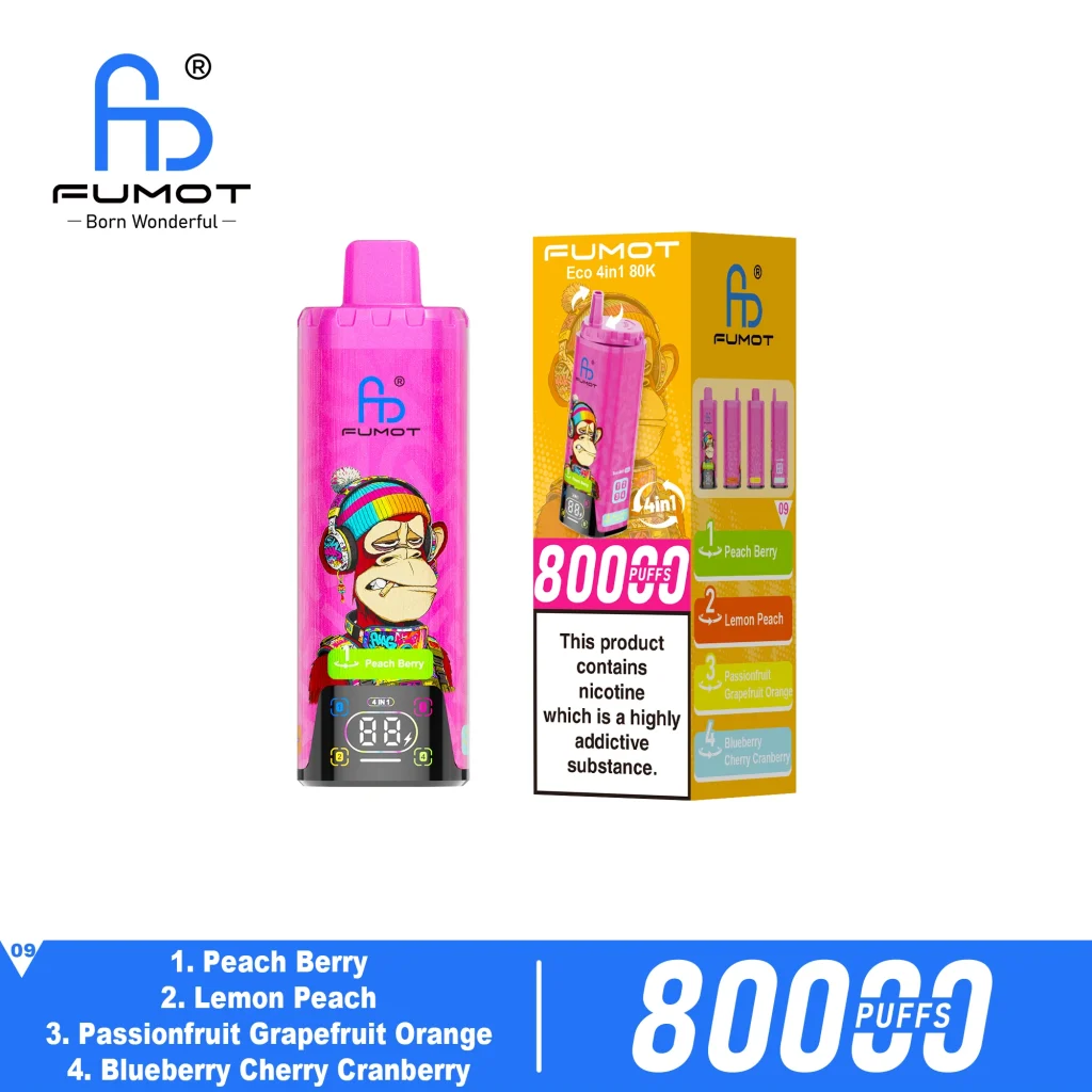 Fumot Eco 4in1 80K - Peach Berry & Lemon Peach & Passionfruit Grapefruit Orange &Blueberry Cherry Cranberry 03 Fumot Eco 4in1 80K - Peach Berry & Lemon Peach & Passionfruit Grapefruit Orange &Blueberry Cherry Cranberry 03