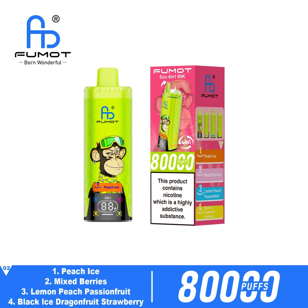 Fumot Eco 4in1 80K - Peach Ice & Mixed Berries& Lemon Peach Passionfruit & Black Ice Dragonfruit Strawberry 03 Fumot Eco 4in1 80K - Peach Ice & Mixed Berries& Lemon Peach Passionfruit & Black Ice Dragonfruit Strawberry 03