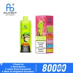 Fumot Eco 4in1 80K - Peach Ice & Mixed Berries& Lemon Peach Passionfruit & Black Ice Dragonfruit Strawberry 03
