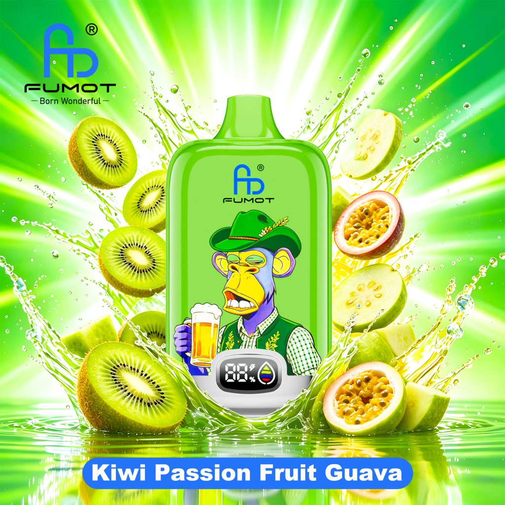 Fumot Digital Box 12000 Kiwi Passion Fruit Guava new 01