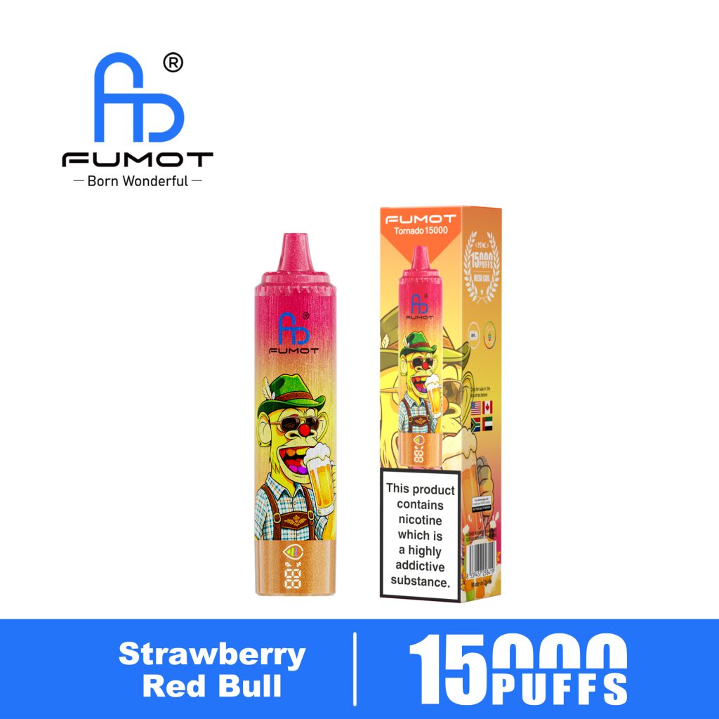 Fumot Tornado 15000 Strawberry Red Bull new 02 Fumot Tornado 15000 Strawberry Red Bull new 02